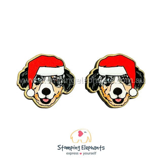 AUSTRALIAN SHEPHERD CHRISTMAS EARRINGS