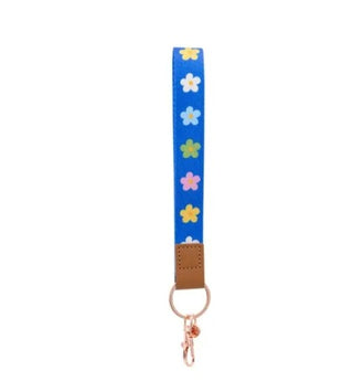 TEACHER BLUE FLORAL FABRIC WRISTLET
