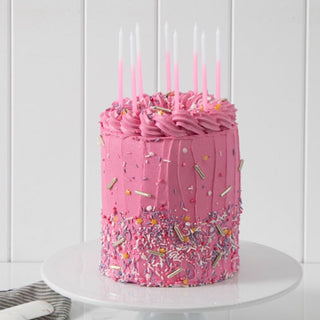 OMBRE CAKE CANDLES PINK (PACK OF 12)