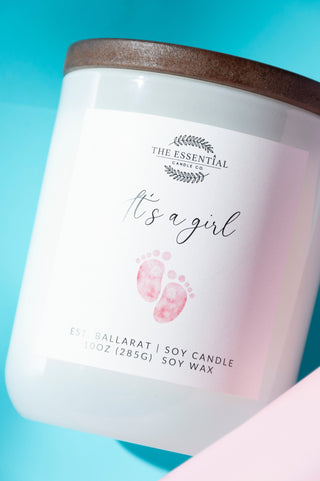 IT'S A GIRL - ANNOUNCEMENT CANDLE