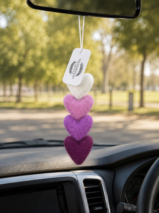 PINK AND PURPLE HEART FELT DIFFUSER