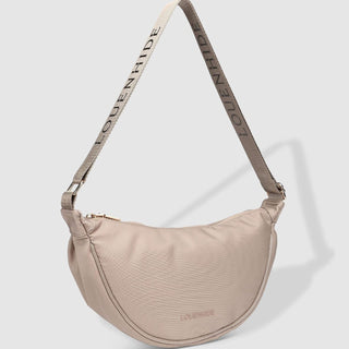 SYLVIA NYLON CROSSBODY BAG - BEIGE