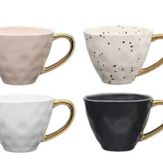 ECOLOGY SPECKLE GOLD HANDLED MUG 380ML