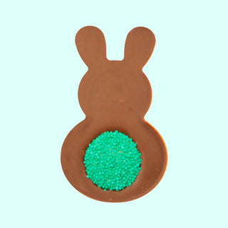 Chocolate Bunny with Blue coloured Freckle Tail I Freckleberry