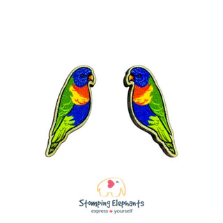 RAINBOW LORIKEET EARRINGS