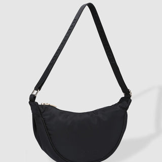SYLVIA NYLON CROSSBODY BAG - BLACK