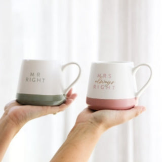 WEDDING MR RIGHT & MRS ALWAYS RIGHT MUG SET