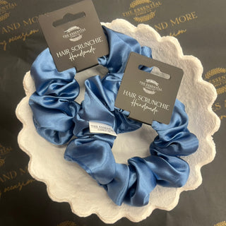 ELECTRIC BLUE SATIN SCRUNCHIE