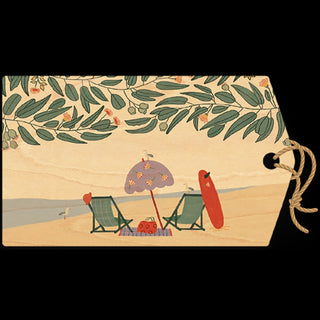 Beach Day Wood Gift Tag