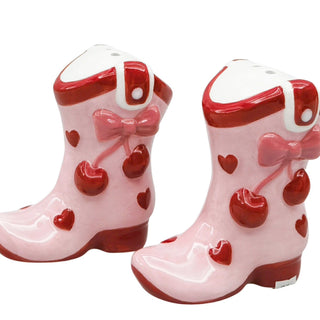 CHERRY BOOT SALT & PEPPER PINK