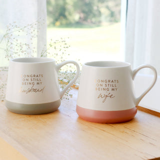 WEDDING CONGRATS ON MUG SET