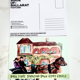 HORSE AND CART ON STURT STREET - POST CARD