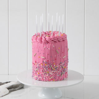 OMBRE CAKE CANDLES SILVER (PACK OF 12)