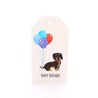 BIRTHDAY DACHSHUND - (GIFT TAG)