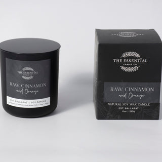 RAW CINNAMON AND ORANGE  - WOOD WICK CANDLE