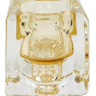TOMMY GLASS CANDLE HOLDER AMBER