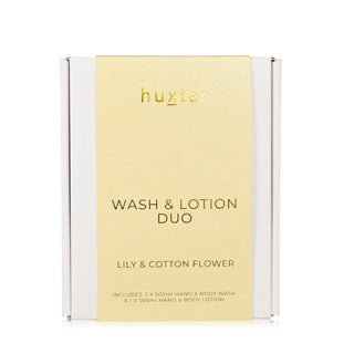 HUXTER WASH AND LOTION DUO - LILY & COTTON FLOWER