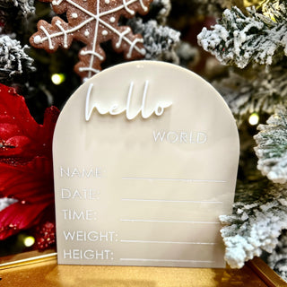 HELLO WORLD BEIGE ARCH