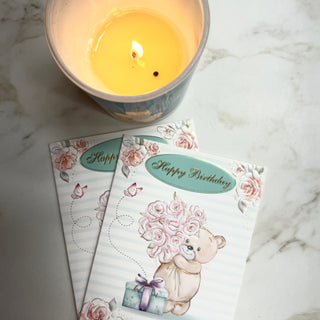 HAPPY BIRTHDAY JUST FOR YOU BEAR CARD