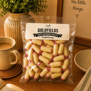 RASPBERRY BULLETS - WHITE CHOCOLATE