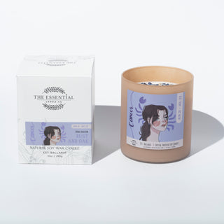 CANCER ZODIAC CANDLE (RUST AND OAK)