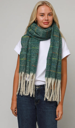 FOREST GREEN WITH TEXTURED STRIPES