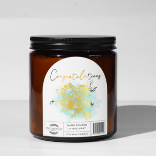 CONGRATULATIONS - KEEPSAKE CANDLE (STRAWBERRY CHAMPAGNE)