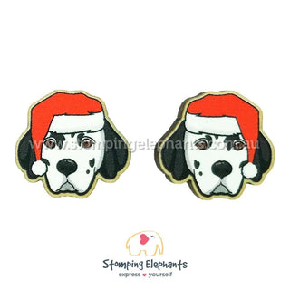 DALMATIAN XMAS EARRINGS