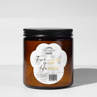 FUR EVER IN OUR HEARTS DOG - KEEPSAKE CANDLE (RUSTIC HARVEST)
