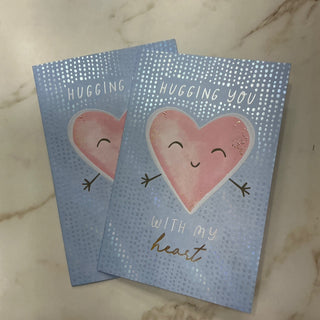 HUGGING YOU WITH MY HEART CARD
