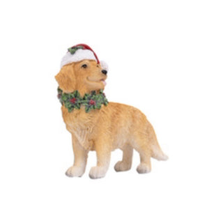 HOLLY DOG ORNAMENT