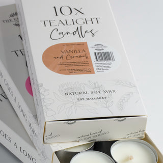 VANILLA AND CARAMEL - TEA CANDLES