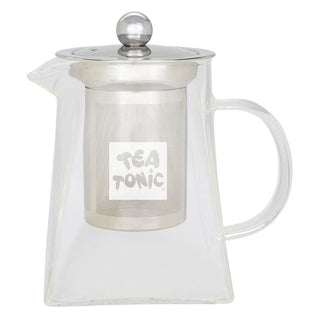 New Skincare Tea Tonic Glass Tea Pot Square (2 cup Volume) 400ml