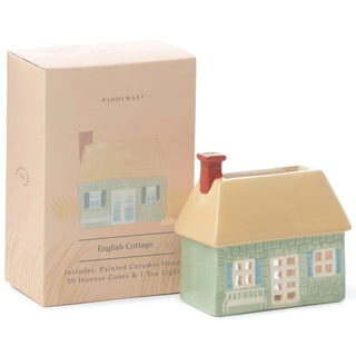 NO.4 ENGLISH COTTAGE STYLE INCENSE & TEA LIGHT HOLDER (1 TEA LIGHT & 20 INCENSE CONES)