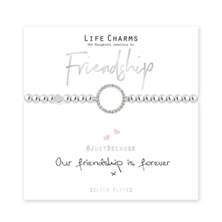 LIFE CHARMS JUST BECAUSE FRIENDSHIP BRACELET