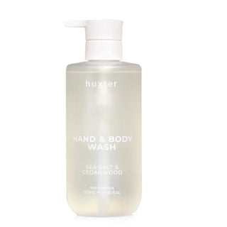 HUXTER 500ML HAND AND BODY WASH - SEA SALT AND CEDARWOOD