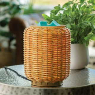 WICKER LANTERN ILLUMINATION WARMER