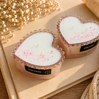 MUSK STICKS - PINK HEART CANDLE