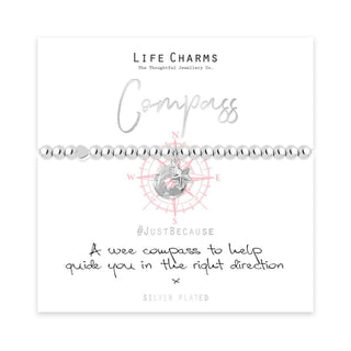 LIFE CHARMS JUST BECAUSE COMPASS BRACELET