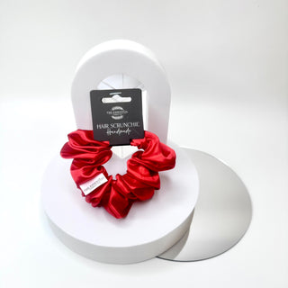 RED SATIN SCRUNCHIE