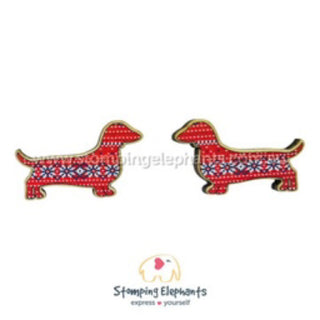 CHRISTMAS DACHSHUND EARRINGS