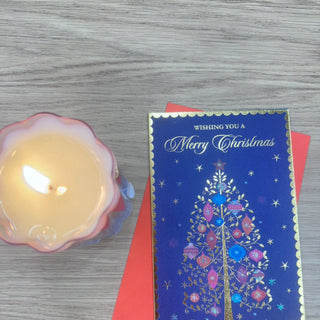 WISHING YOU A MERRY CHRISTMAS - NAVY BLUE