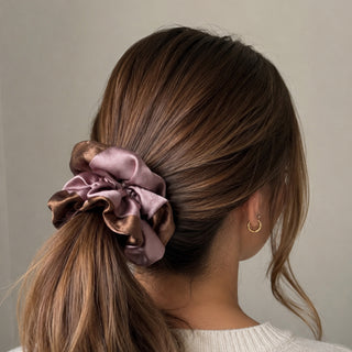 TWO TONED BROWN  - HAIR SCRUNCHIE