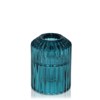 ROUNDED DOUBLE SIDED CANDLE HOLDER (BLUE)