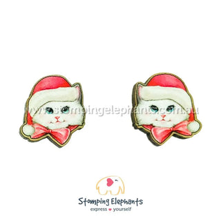 CHRISTMAS KITTEN EARRINGS