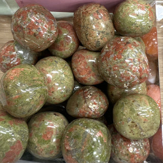 Unakite Tumbled Stone (Green & Red Marble)