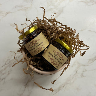 RASPBERRY MINT AND SHIRAZ JAM 45G