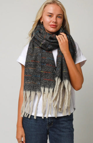 DARK GREY WITH RAINBOW STRIPES