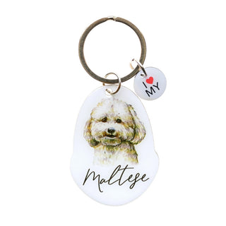 MALTESE PET KEYRING