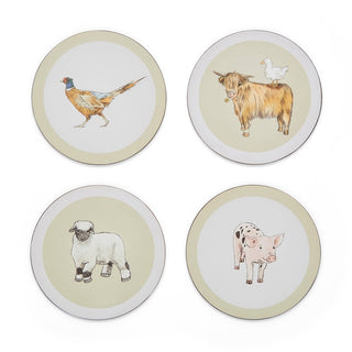BUTTERCUP- SET OF 4 ROUND COASTERS